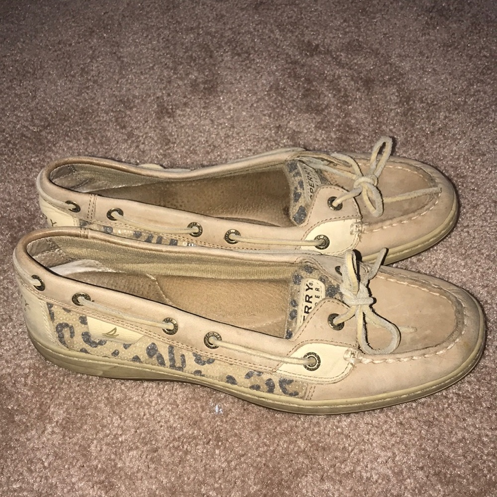 Sperry Top-Siders Sparkly Cheetah Print, size 9